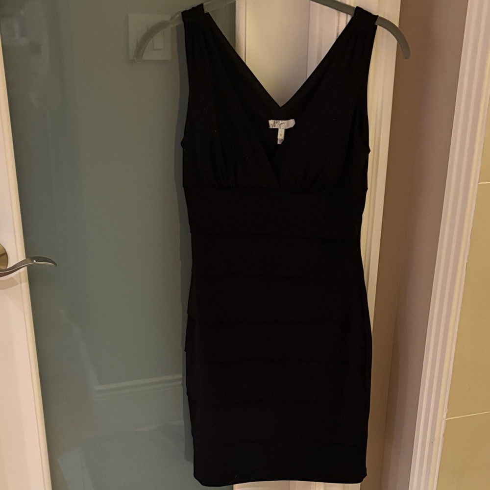 Joie Black V-Neck Mini Dress